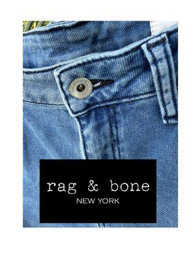 rag & bone dre low rise ankle sz 30 slim boyfriend crop medium blue